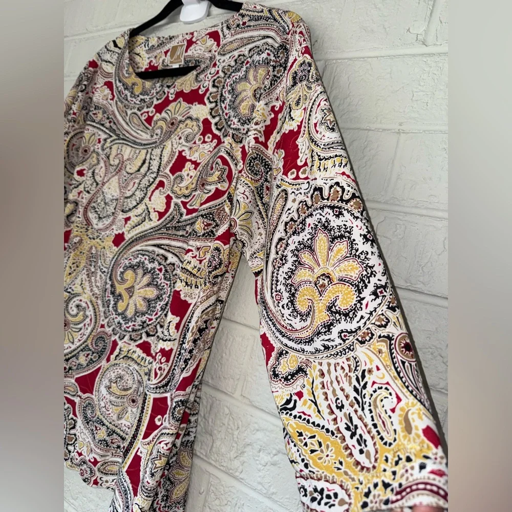 JM Collection women’s Sz L Blouse Shirt Top Mature ✨ - Picture 7 of 9
